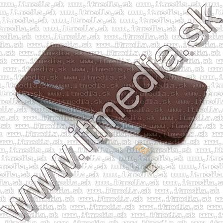 Image of Platinet Slim Powerbank Li-Po 6000mAh Brown (42835) *Leather* EOL (IT10900)